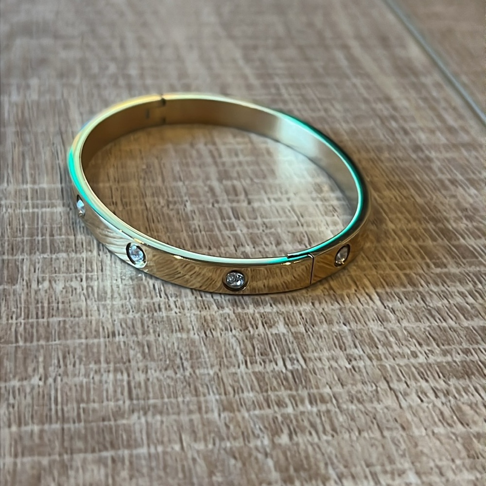 Gold Bangle Crystal Bracelet